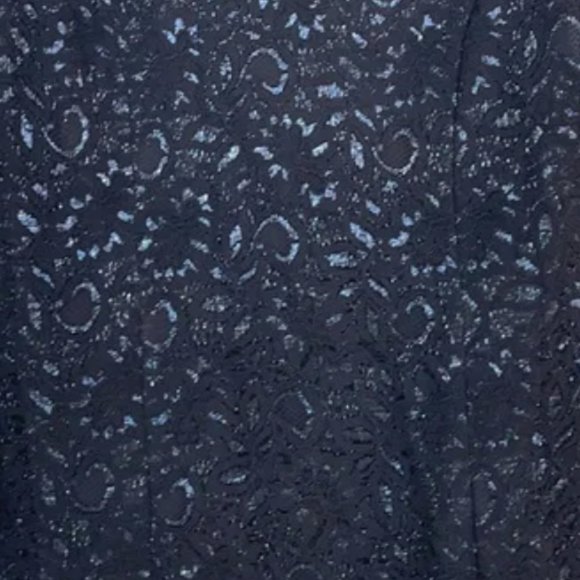 L'Wren Scott at Banana Republic Midnight Blue Lace Dress Women's Size 6 - Picture 7 of 8